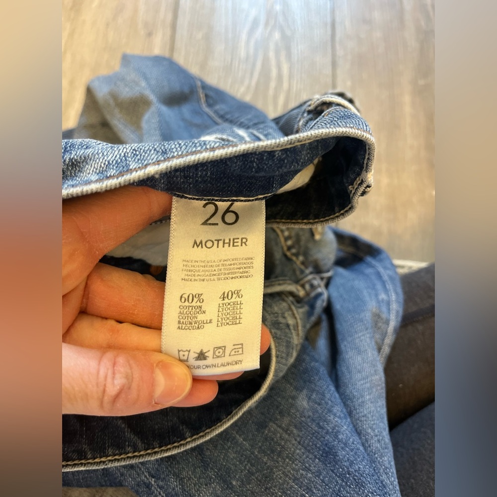 MOTHER Jeans The Loosey In Always Look Twice 26 Button Fly - Picture 6 of 16